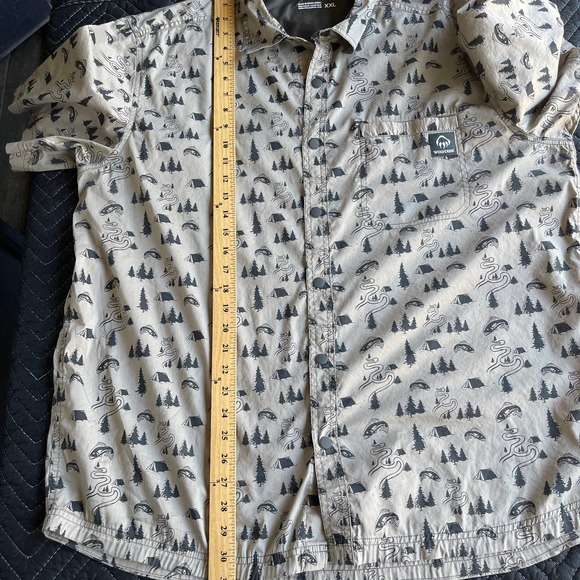 Wolverine Button Up Shirt Mens XXL 2X Brown Snap Front Vented Outdoor - Picture 11 of 12
